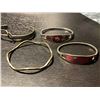 Image 2 : 4 Sterling Silver Bracelets Stamped Mexico - 2 are enameled  - Total weight: 74 grams