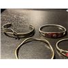 Image 3 : 4 Sterling Silver Bracelets Stamped Mexico - 2 are enameled  - Total weight: 74 grams