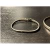 Image 2 : 2 Silver Bangle Bracelets Stamped .925 Mexico - Total weight: 28.5 grams