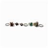 Image 1 : 8 Sterling Silver Size 8 Rings - Variety of designs - Total weight including gems:  32 grams