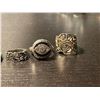 Image 4 : 8 Sterling Silver Size 7 Rings - Variety of designs - Total weight including gems: 45 grams