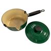 Image 3 : Set of 2 Le Creuset Green Enameled Cast Iron Saucepans with Lids - As Is