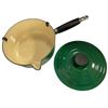 Image 4 : Set of 2 Le Creuset Green Enameled Cast Iron Saucepans with Lids - As Is