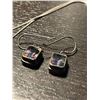 Image 2 : Sterling Silver Purple Mystic Topaz Crystal Necklace and Earrings - Pendant is 8.9 mm x 10.4 mm. 16"
