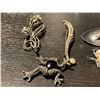 Image 3 : 5 Vintage Sterling Silver Brooches  - Total weight including gems: 37 grams