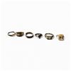 Image 1 : 6 Sterling Silver Rings - Variety of sizes and styles - Total weight including gems: 26 grams