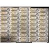 Image 1 : Uncut Sheet of 40 Canadian 1973 One Dollar Bills -  BFD Prefix Serial Numbers -  In protective tube