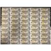 Image 1 : Uncut Sheet of 40 Canadian 1973 One Dollar Bills -  BFD Prefix Serial Numbers - In protective tube