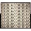 Image 1 : Uncut Sheet of 32 USA 1995 One Dollar Bills -  B Prefix Serial Numbers - In protective tube