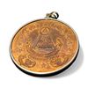 Image 1 : 2012 Masonic Medallion in Bezel Setting - 1 AVP Oz. of .999 Fine Copper