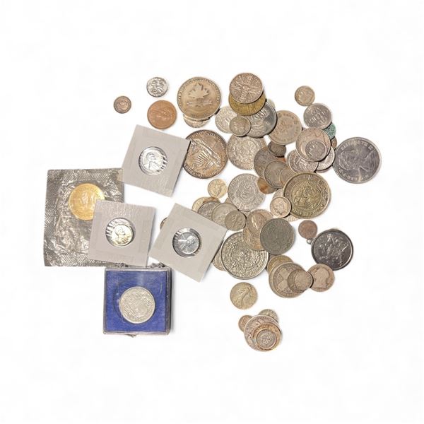 1 Pound of World Coins and Tokens - There is sure to be some silver in this lot