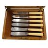 Image 2 : Antique F. C. & Co. Electroplated Fish Knives and Forks Set - 6 Place settings in fitted wood case