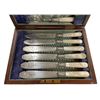 Image 2 : Antique Fish Knives and Forks Set with Pearloid Handles - Electroplated - 6 Place settings in a fitt