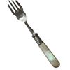 Image 5 : Antique Fish Knives and Forks Set with Pearloid Handles - Electroplated - 6 Place settings in a fitt