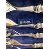 Image 4 : Antique  Birks Fish Knives and Forks Set - Pearloid Handles with Silver Plated Blades - 6 Place sett