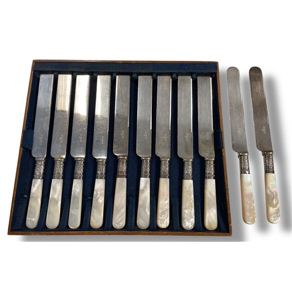 11 Pcs Mother‑of‑Pearl Handled Knives