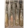 Image 2 : 11 Antique Silver Plated Dinner Forks with Pearloid Handles