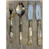 Image 6 : 15 Pcs Antique Mother‑of‑Pearl Handled Cutlery