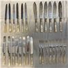 Image 1 : 28 Antique Mother‑of‑Pearl Handled Flatware Lot, Includes Engraved Fish Knives, Kn