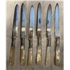 Image 3 : 28 Antique Mother‑of‑Pearl Handled Flatware Lot, Includes Engraved Fish Knives, Kn