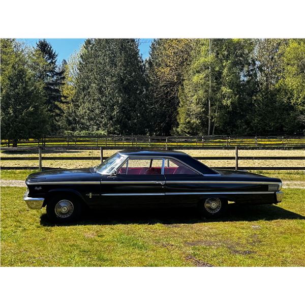 1963 Ford Galaxy 500 - 390ci V8 Engine - Black w/ Red Interior - VIN: 612828463B63L