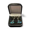 Image 1 : Sterling Silver Londin Blue Topaz Drop  Earrings for Pierced Ears - 1" Long