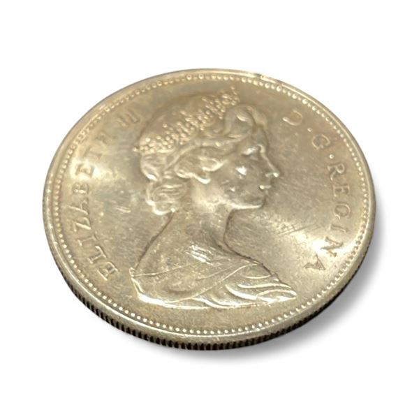 1967 Canadian Centennial Silver Dollar Coin - .800 Silver - Circulated