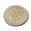 Image 1 : 1880 US Morgan Silver Dollar Coin - .900 Silver - No Mint Mark - Circulated
