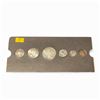 Image 1 : 1966 Canadian 6 Coin Set - 10¢, 25¢, 50¢ and $1.00 are .800 Silver - Patinaed - In holder