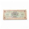 Image 1 : 1943 Allied Military Currency Italian 100Lire Bill - A Prefix Serial Number