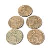 Image 2 : 5 Great Britian One Penny Coins -  Young Queen Victoria -(1867, 81, 87, 89, and 1890) - Circulated