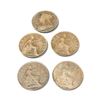 Image 2 : 5 Great Britian One Penny Coins -  Queen Victoria - (1890, 96, 97, 1900, and 1901) - Circulated