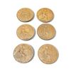 Image 2 : 6 Great Britian One Penny Coins - King George V - (1913,  19, 20, 27,  28, and 1931) - Circulated