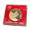 Image 1 : 22KT Gold Plated Westminster Abbey Keepsake Medallion in Original Case
