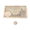 Image 2 : 1867 Napoleon III 50 Centimes Coin (.900 Silver) & 1938 Belgium 5 Francs Banknote - Circulated