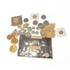 Image 1 : 10 Ounce Bag of North American Coins and Tokens - Also includes 2 torn foreign banknote pieces -