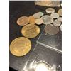 Image 3 : 10 Ounce Bag of North American Coins and Tokens - Also includes 2 torn foreign banknote pieces -