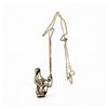Image 1 : .835 Silver Swinging Monkey Necklace - 20" - Weight: 9.2 grams