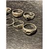 Image 2 : Group of Sterling Silver Rings - Some are scrap - Total weight: 16 grams