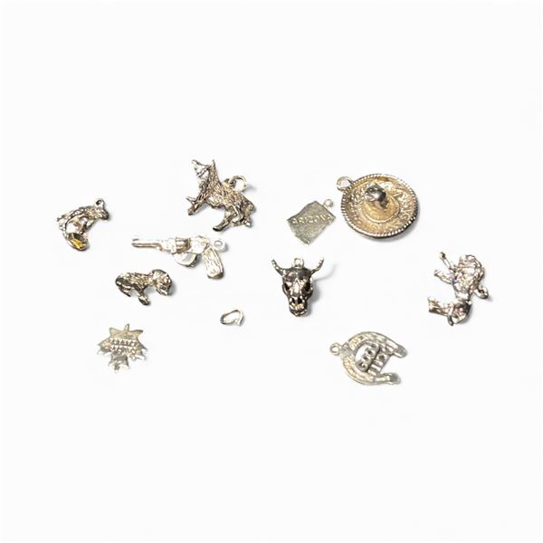 10 Nickel Silver Charms