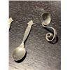 Image 2 : 4 Vintage Sterling Silver Salt/Condiment Spoons 2" and 2.75" (the longer spoons are stamped Denmark)