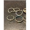 Image 3 : 8 Silver Rings - 4 are stamped .925 - all are non-ferrous - Total weight: 20.5 grams