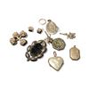 Image 1 : Group of Silver Jewelry - 16 grams is marked Sterling  - The unmarked jewelry is non-ferrous