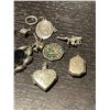 Image 2 : Group of Silver Jewelry - 16 grams is marked Sterling  - The unmarked jewelry is non-ferrous