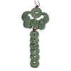 Image 2 : Carved Jade Chinese Bat & Coin Prosperity Pendant & 6 Other Asian Pieces (Bat Pendant is 2.5" x 5.5"