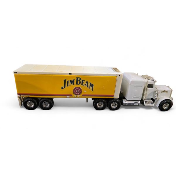 James Beam "Classic 18- Wheeler" Liquor Decanter with Original Box - Yellow Trailer
