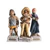 Image 3 : 6 Vintage Ski Country Bourbon Whiskey Mini Decanters (Oregon Caveman, Ring Master, Bonnie, Lady from