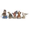 Image 1 : 5 Vintage Ski Country Bourbon Whiskey Mini Decanters (Peace Dove, White Falcon, Gila Woodpecker, Red
