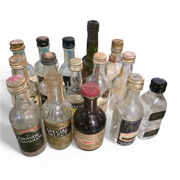 15 Assorted Vintage 1.7 Oz./15ml Liquor Bottles - Some are unopened