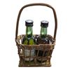Image 2 : Vintage Henriques & Henriques Madeira Minis Gift Set in Wicker Holder - 1 each of 50ml White & Red M